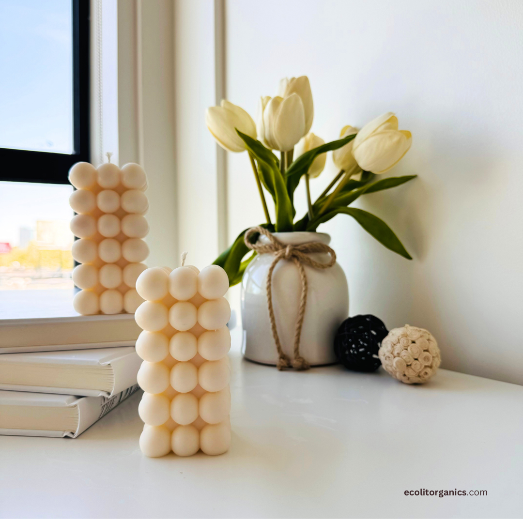 Cloud Cube Soy Candle | Multiple Scents | Minimalist Bubble Candle