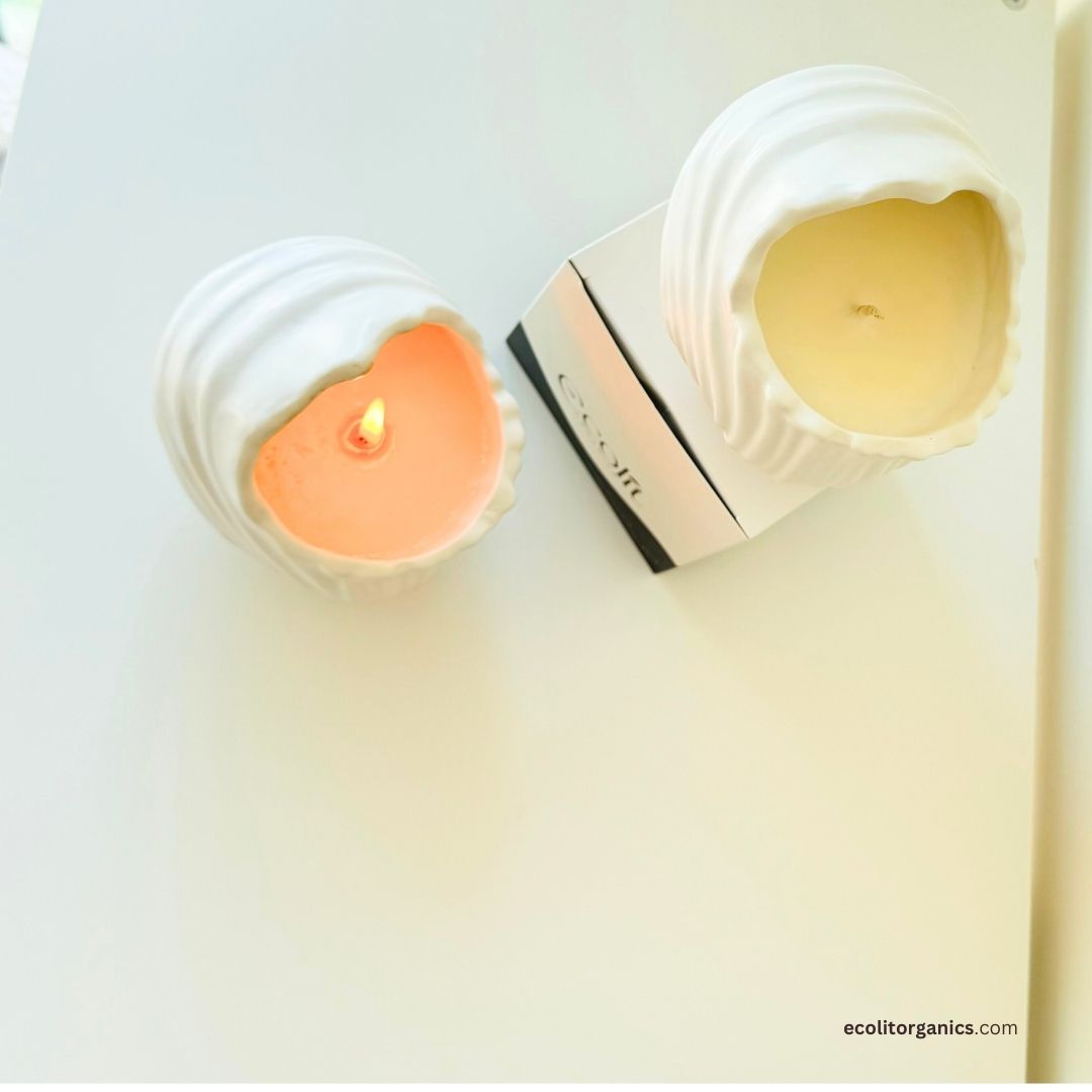 Ocean Whisper Shell Candle | Handmade Soy Wax Seashell Candle with Ocean Breeze Fragrance | Coastal Home Decor Gift