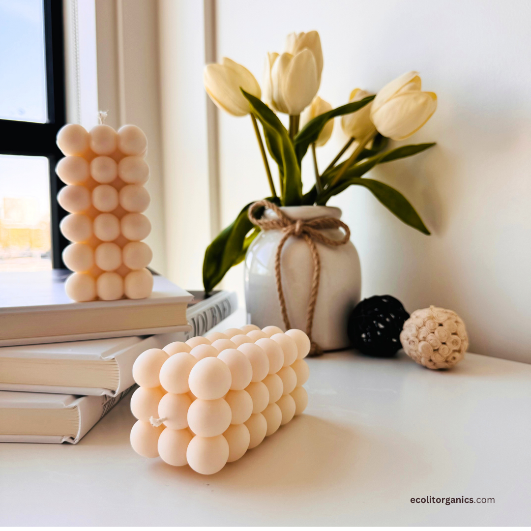 Cloud Cube Soy Candle | Multiple Scents | Minimalist Bubble Candle