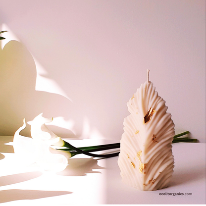 Auric Leaf Soy Candle | Multiple Scents | Sculpted Gold Accent Candle