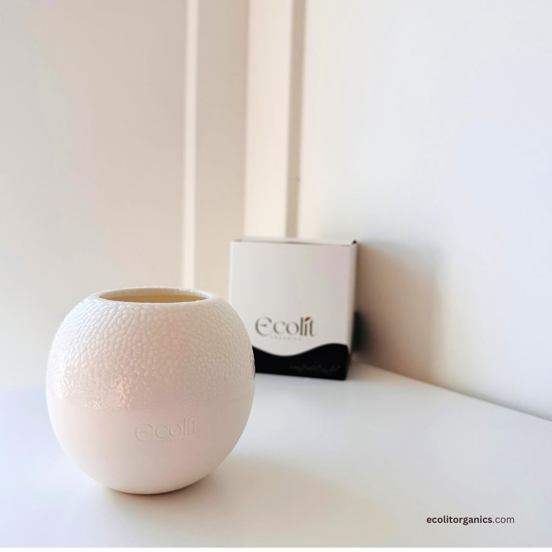 Arctic Glow Stone Candle | Handmade Soy Wax Textured Candle with Arctic Ivy Fragrance | Modern Minimalist Home Decor