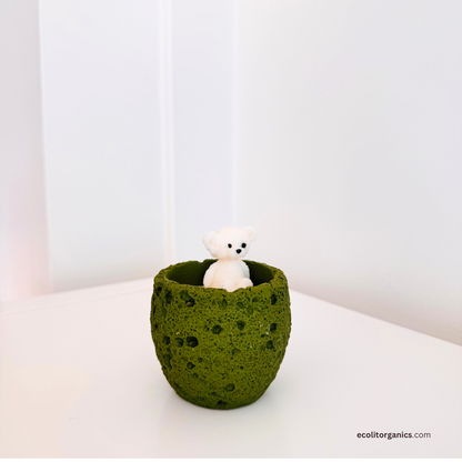 Mini Bear Candle Set | Vanilla & Orchid Scent | Handmade Gift | Ecolit Organics