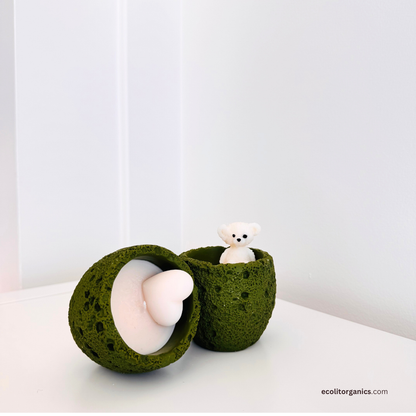 Mini Bear Candle Set | Vanilla & Orchid Scent | Handmade Gift | Ecolit Organics