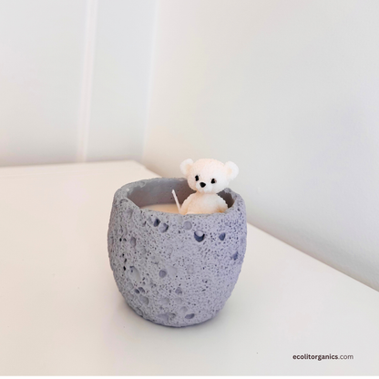 Mini Bear Candle Set | Vanilla & Orchid Scent | Handmade Gift | Ecolit Organics