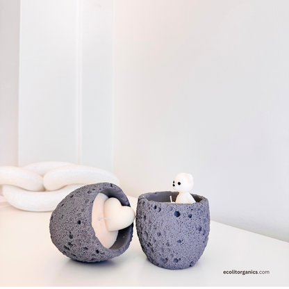 Mini Bear Candle Set | Vanilla & Orchid Scent | Handmade Gift | Ecolit Organics