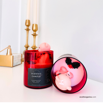 Winter Ivy Soy Candle | Winter Pine & Ivy Scent | Handmade Holiday Candle | Ecolit Organics